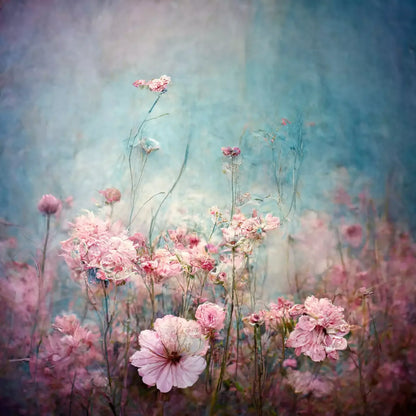 Pink Meadow 8X8 Fleece ( 96 X Inch ) Backdrop