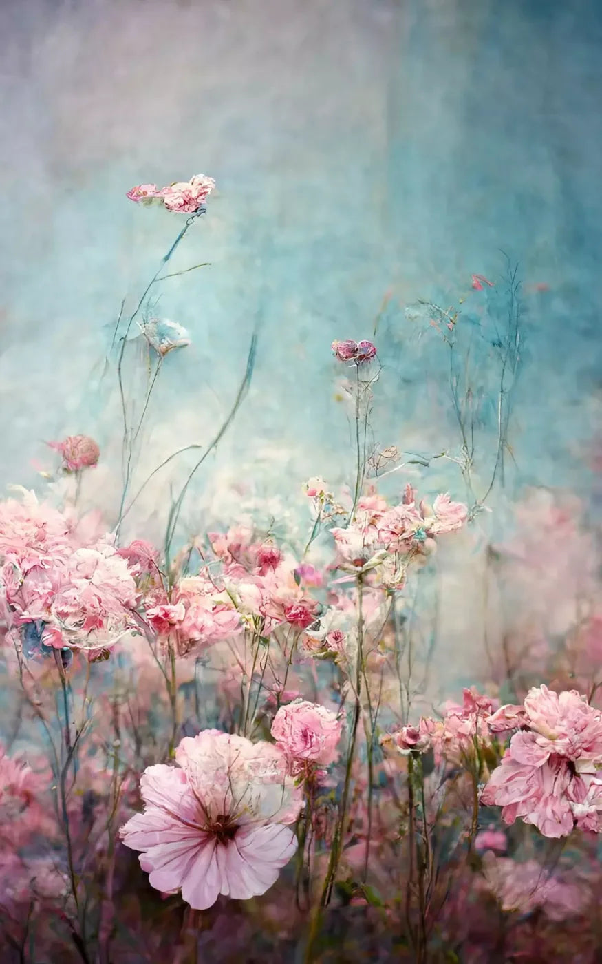 Pink Meadow 9X14 Ultracloth ( 108 X 168 Inch ) Backdrop