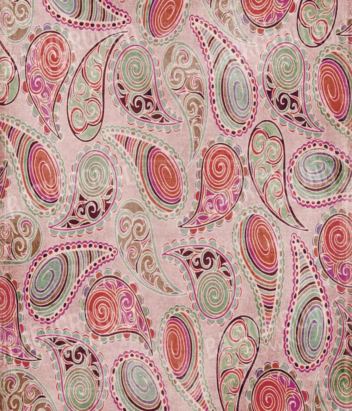 Pink Paisley 10X12 Ultracloth ( 120 X 144 Inch ) Backdrop