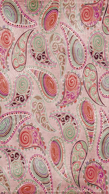 Pink Paisley 8X14 Ultracloth ( 96 X 168 Inch ) Backdrop