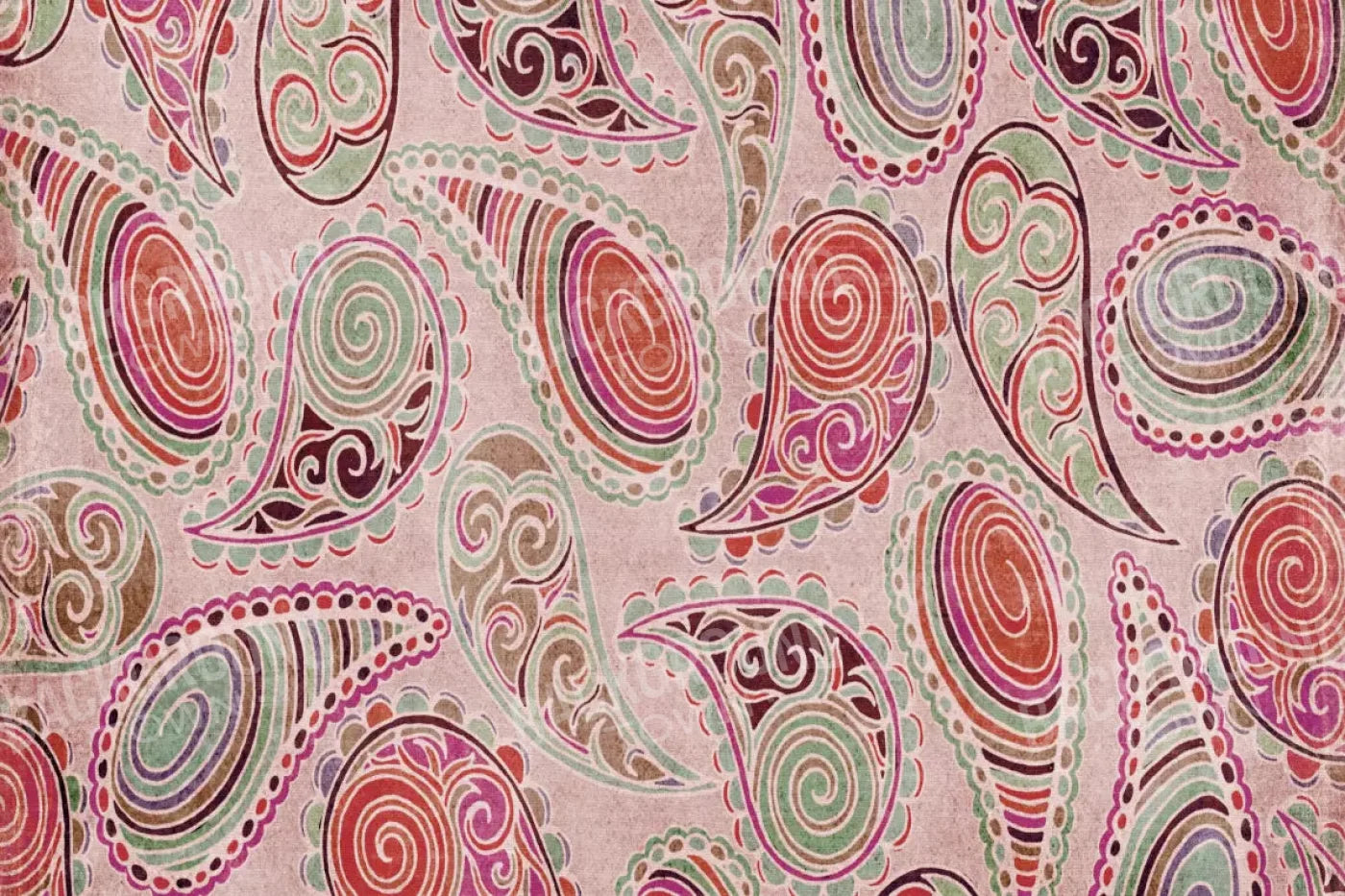 Pink Paisley 8X5 Ultracloth ( 96 X 60 Inch ) Backdrop
