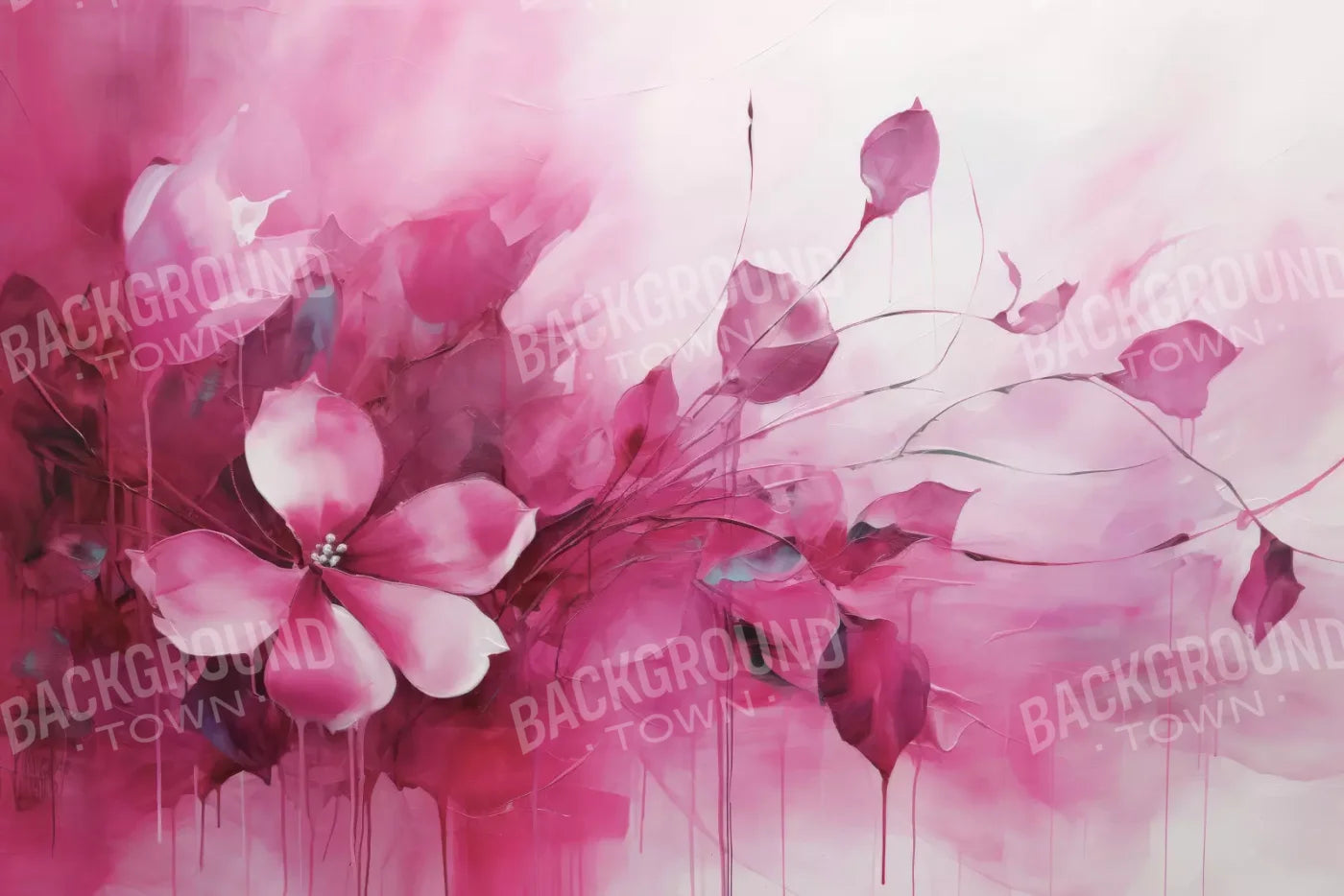 Pink Petals 12’X8’ Ultracloth (144 X 96 Inch) Backdrop