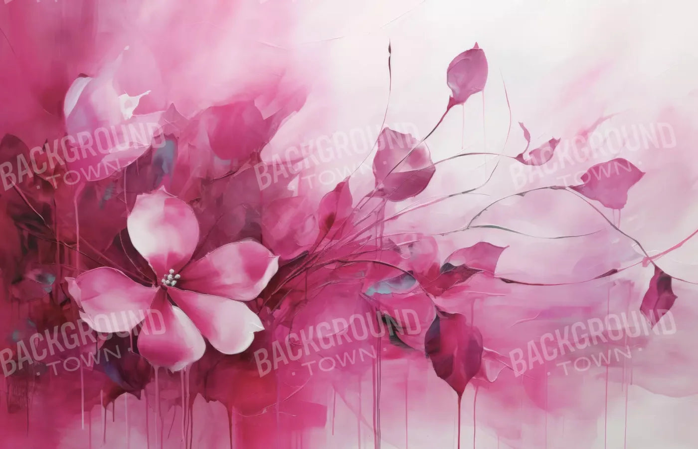 Pink Petals 14’X9’ Ultracloth (168 X 108 Inch) Backdrop