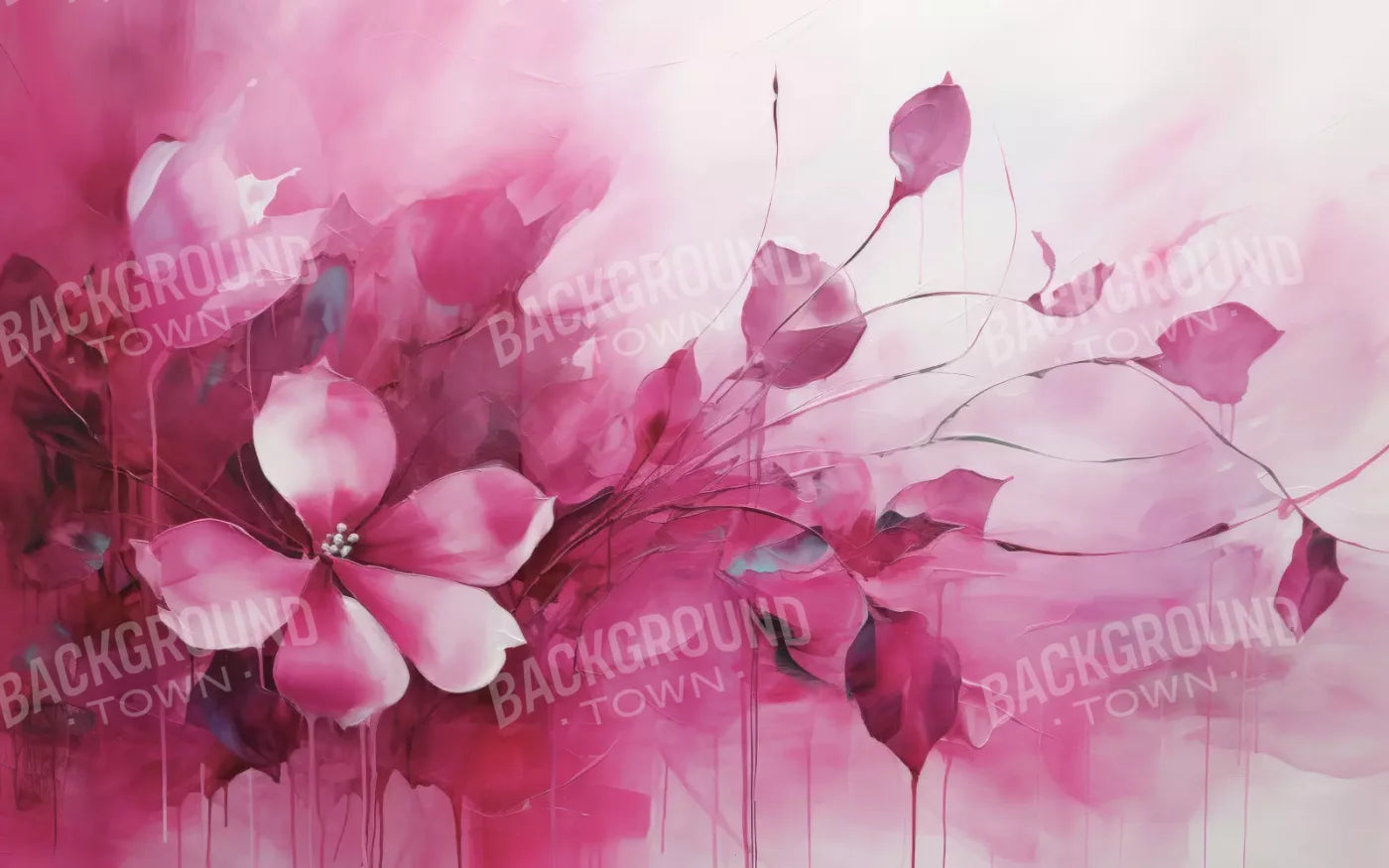 Pink Petals 16’X10’ Ultracloth (192 X 120 Inch) Backdrop