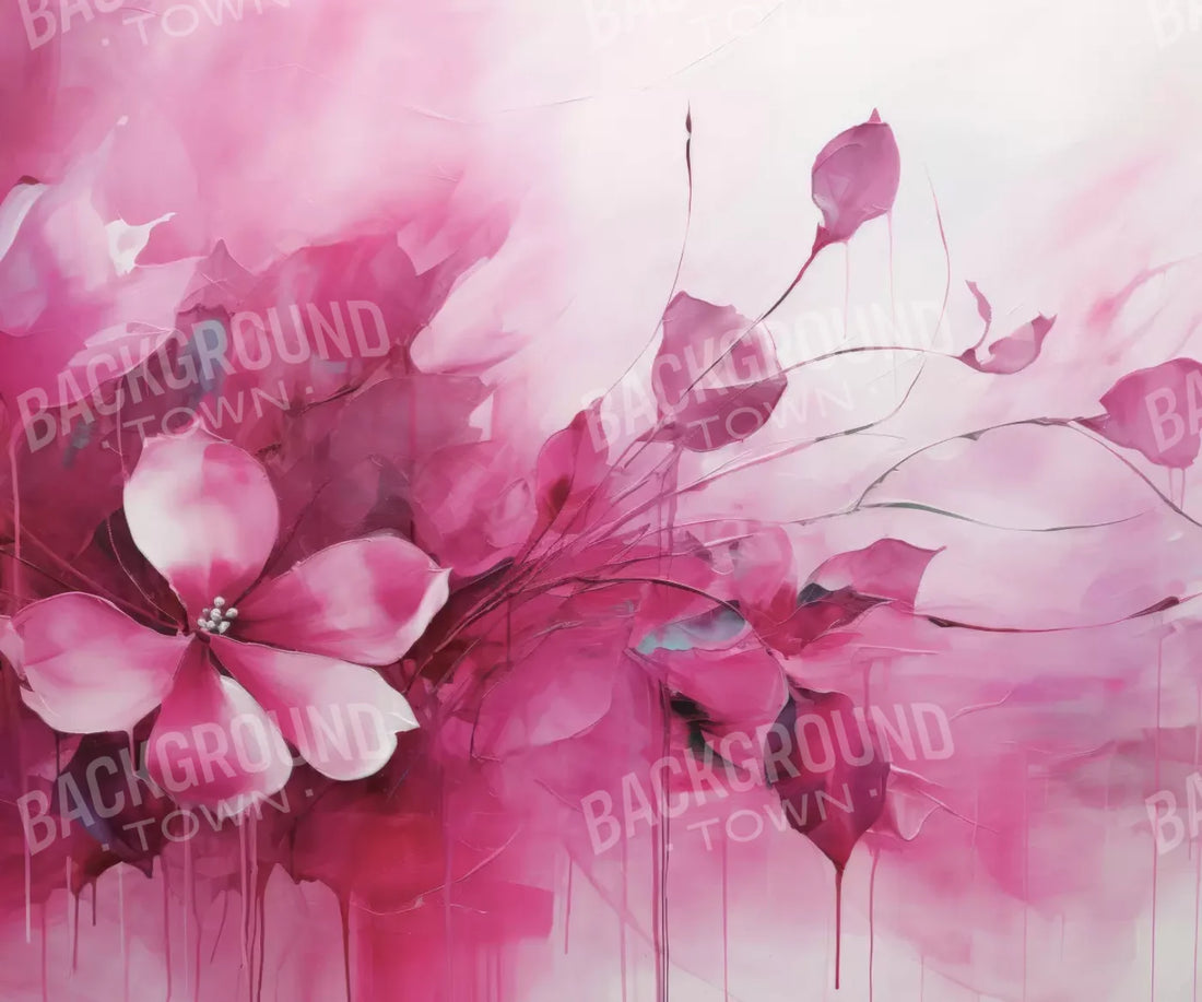 Pink Petals 5’X4’2 Fleece (60 X 50 Inch) Backdrop
