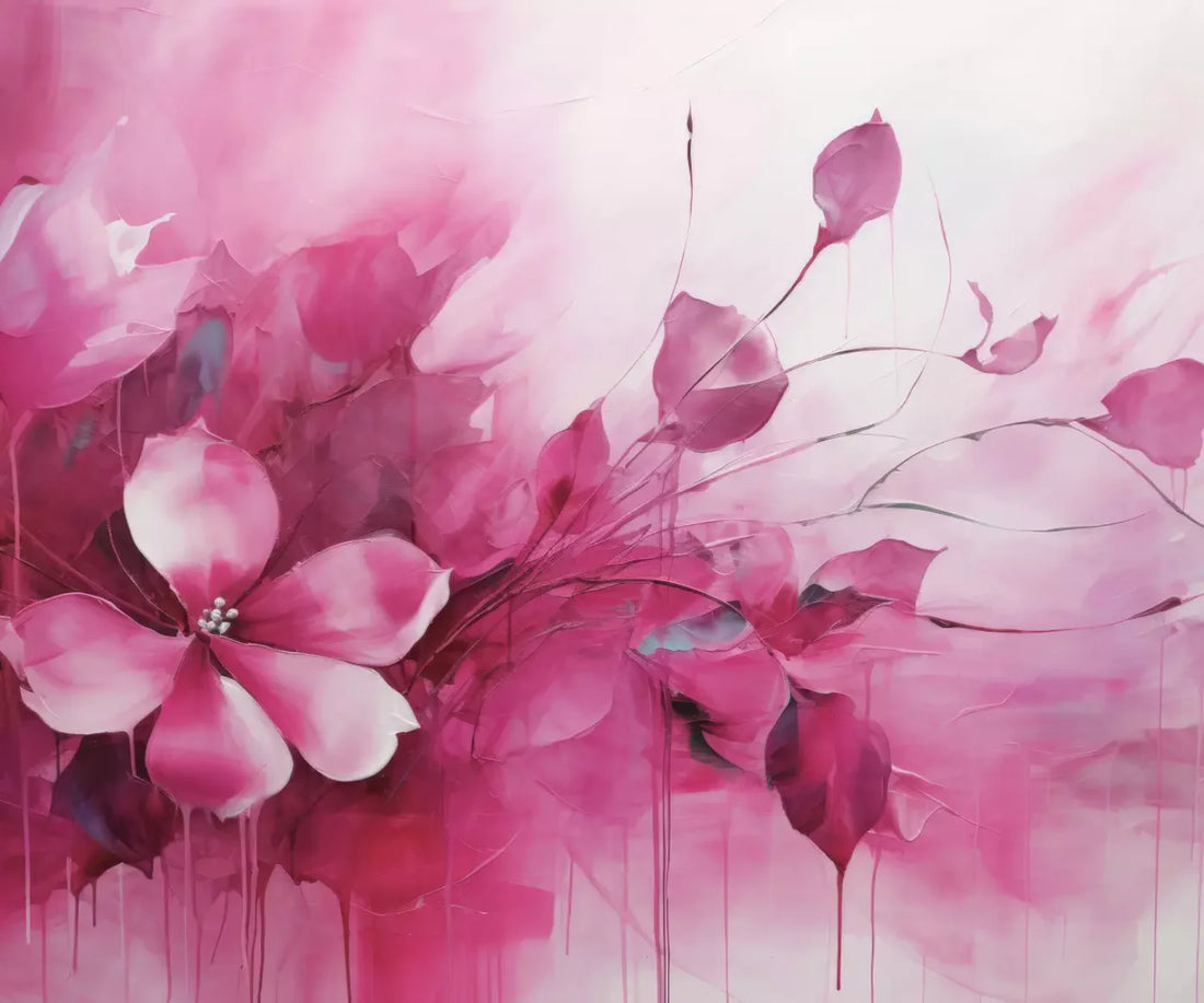 Pink Petals 5’X4’2 Fleece (60 X 50 Inch) Backdrop