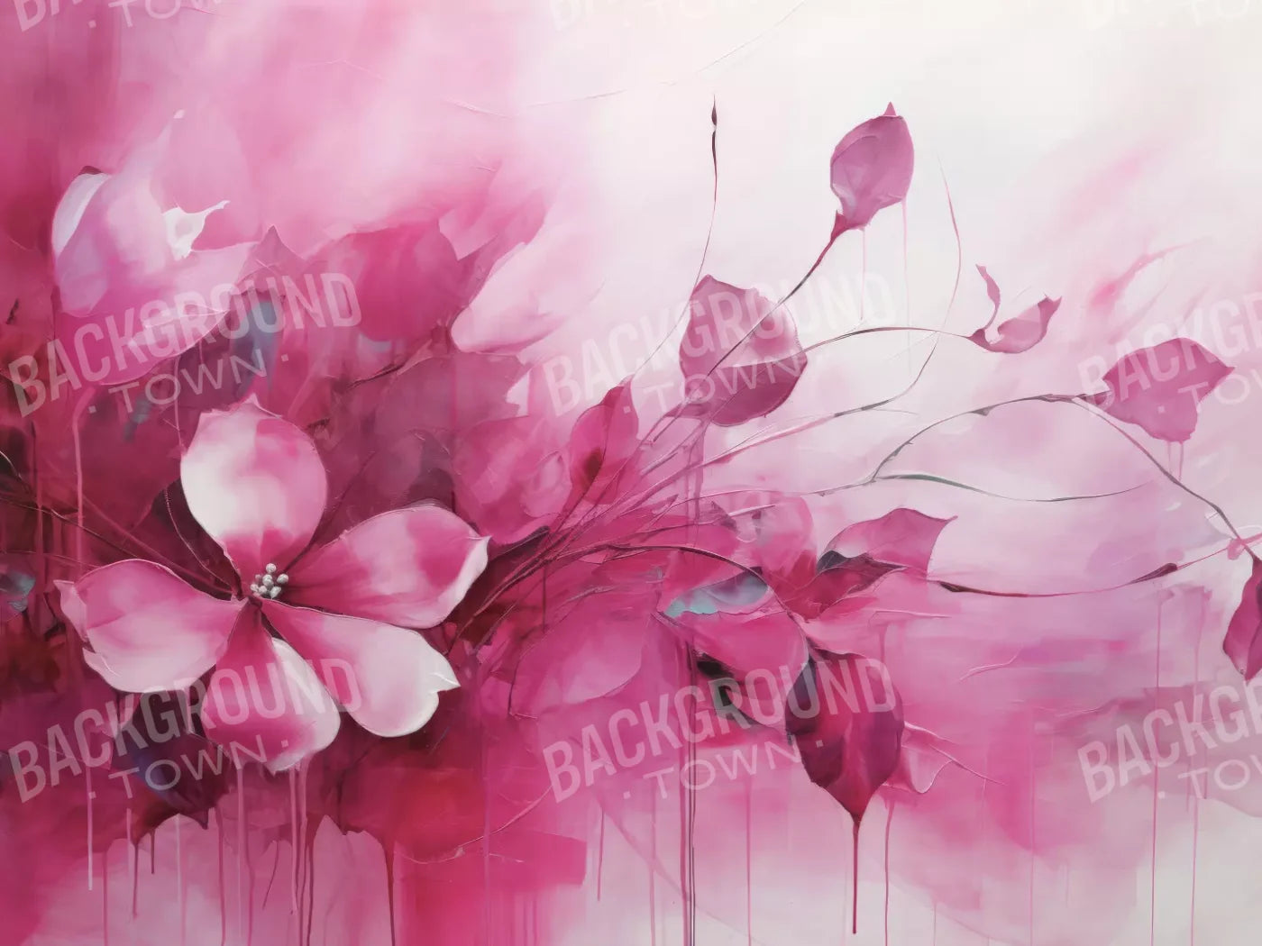 Pink Petals 6’8X5’ Fleece (80 X 60 Inch) Backdrop