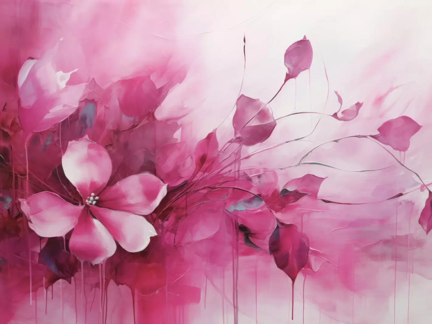 Pink Petals 6’8X5’ Fleece (80 X 60 Inch) Backdrop