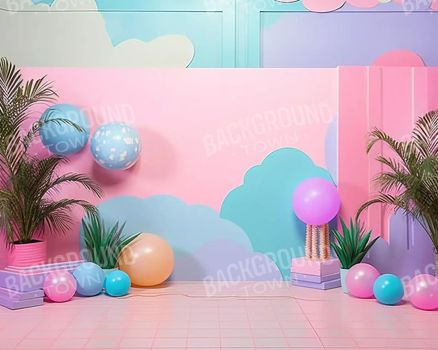 Pink Play House Ii 10’X8’ Fleece (120 X 96 Inch) Backdrop
