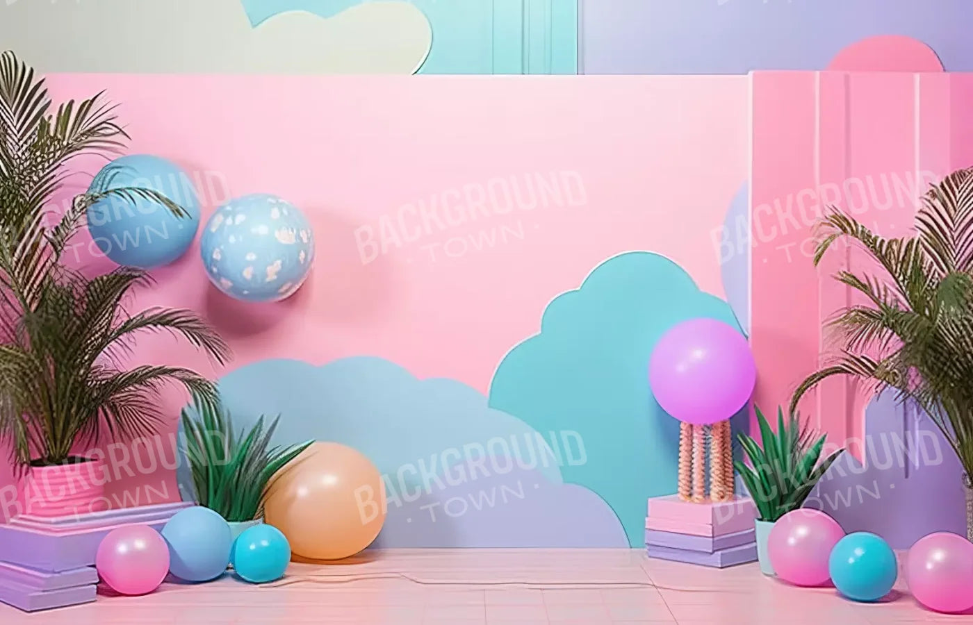Pink Play House Ii 14’X9’ Ultracloth (168 X 108 Inch) Backdrop