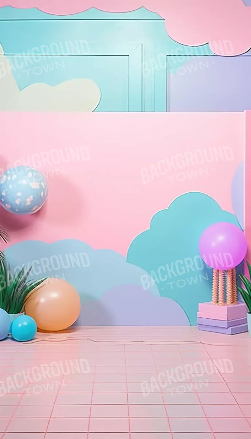 Pink Play House Ii 8’X14’ Ultracloth (96 X 168 Inch) Backdrop