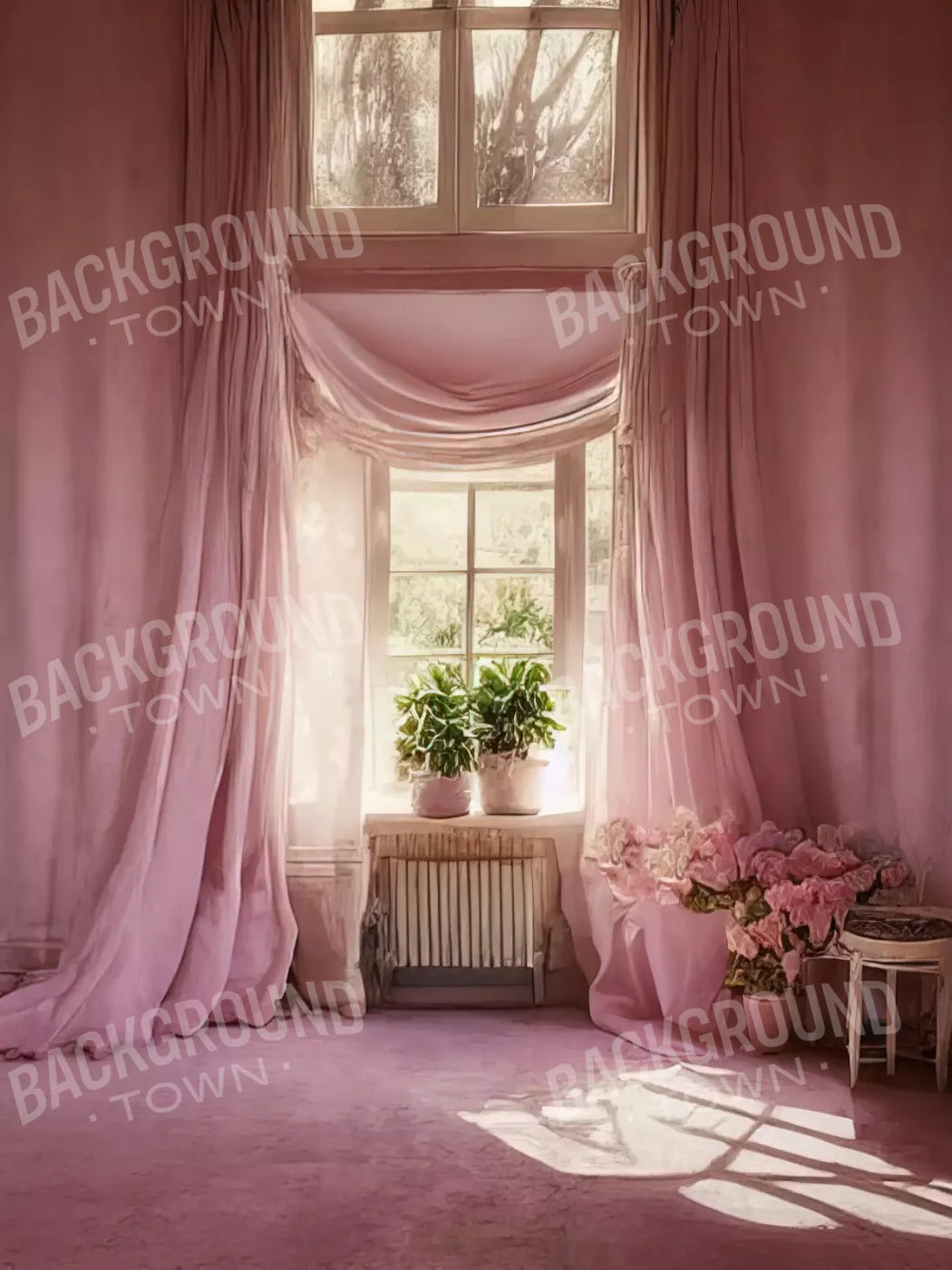 Pink Room Ii 8X10 Fleece ( 96 X 120 Inch ) Backdrop