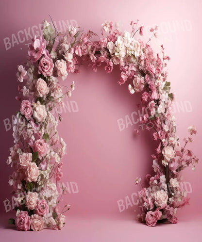 Pink Studio Floral Arch 10’X12’ Ultracloth (120 X 144 Inch) Backdrop