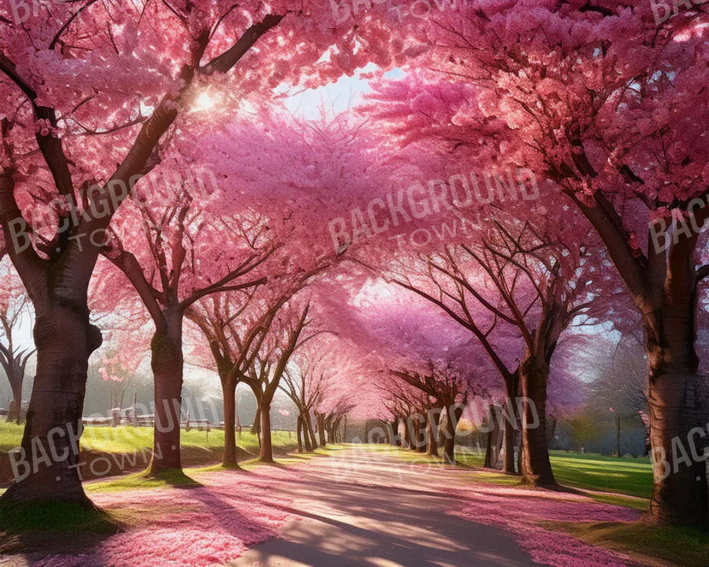 Pink Trees 10’X8’ Fleece (120 X 96 Inch) Backdrop