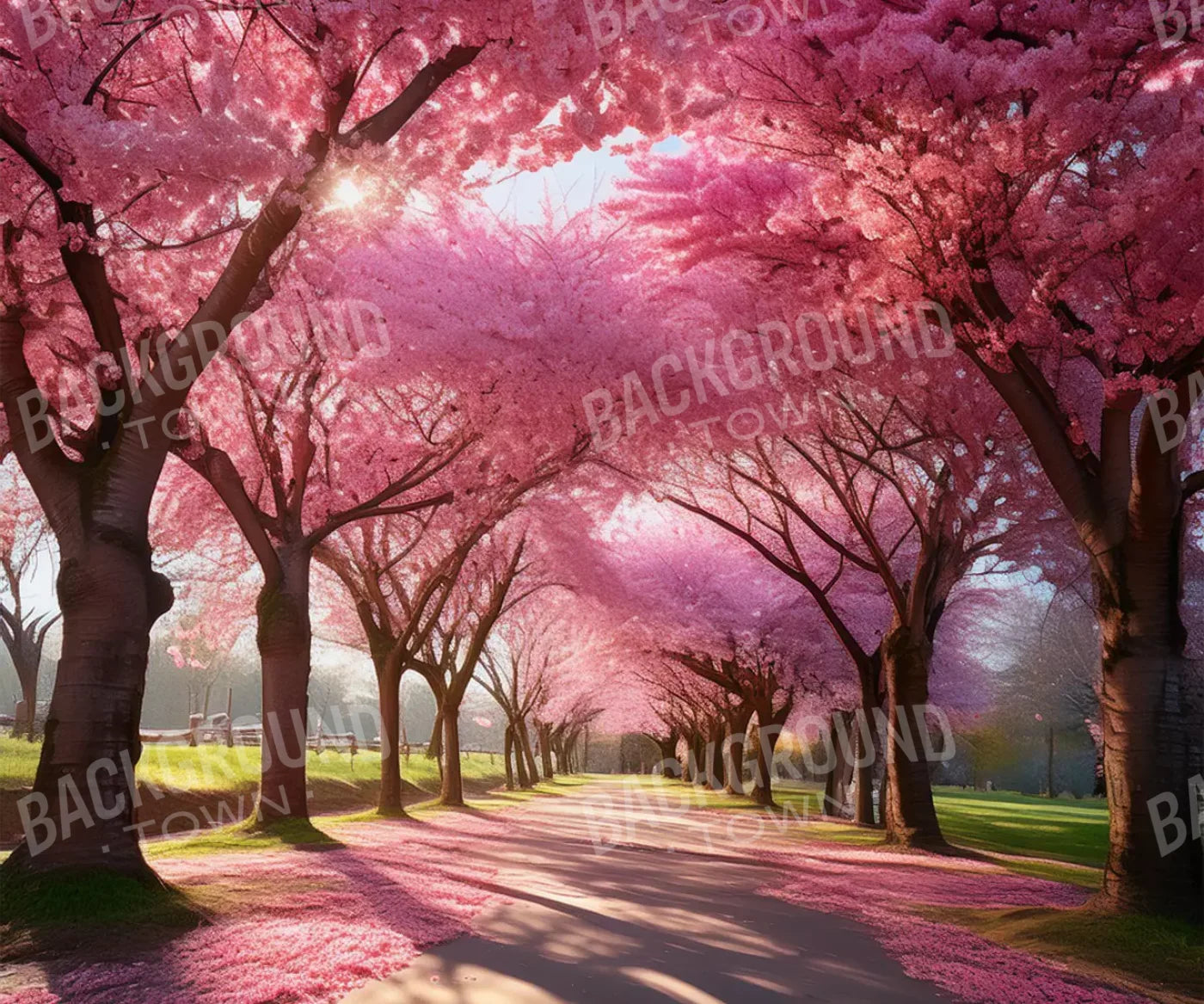 Pink Trees 12’X10’ Ultracloth (144 X 120 Inch) Backdrop