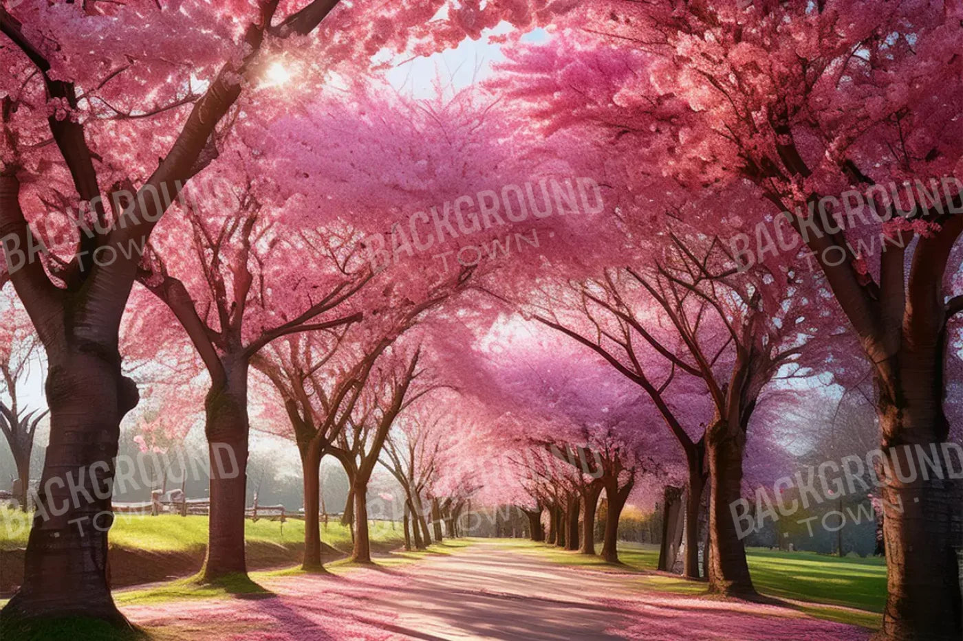 Pink Trees 12’X8’ Ultracloth (144 X 96 Inch) Backdrop