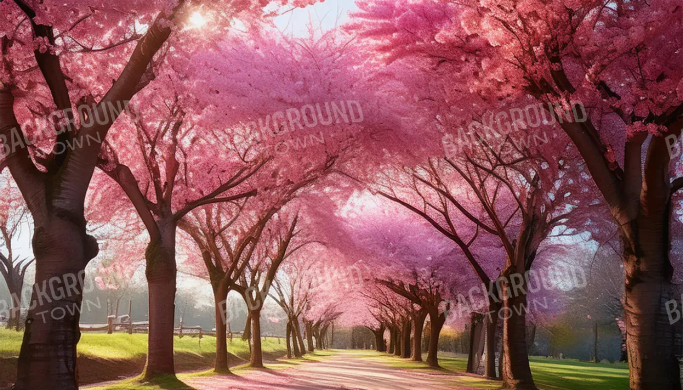 Pink Trees 14’X8’ Ultracloth (168 X 96 Inch) Backdrop