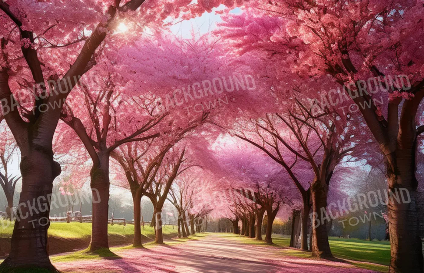 Pink Trees 14’X9’ Ultracloth (168 X 108 Inch) Backdrop