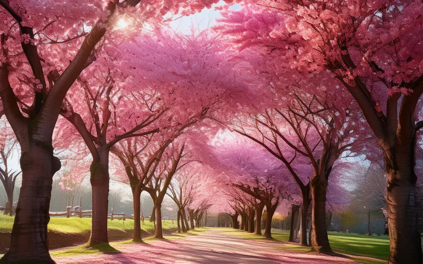 Pink Trees 16’X10’ Ultracloth (192 X 120 Inch) Backdrop