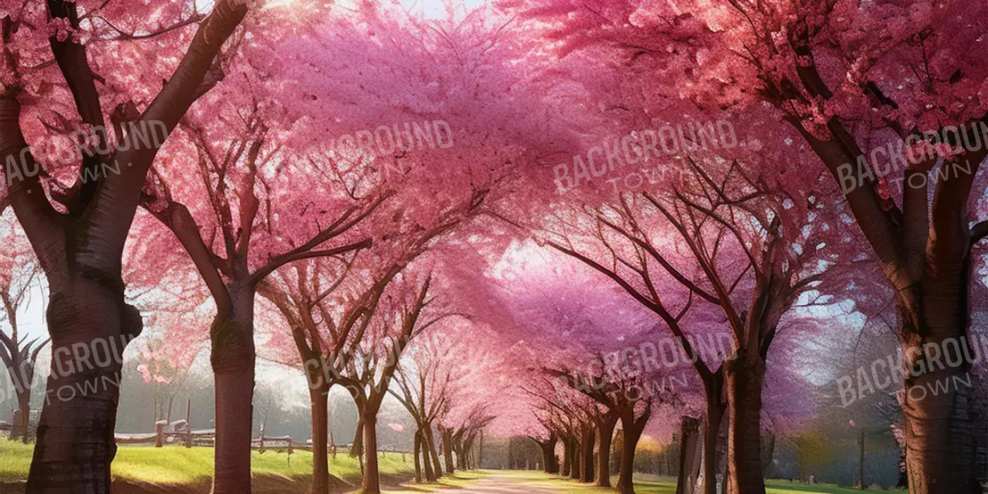 Pink Trees 16’X8’ Ultracloth (192 X 96 Inch) Backdrop