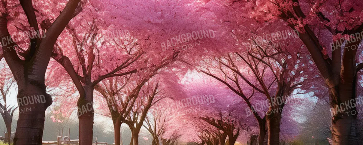 Pink Trees 20’X8’ Ultracloth (240 X 96 Inch) Backdrop