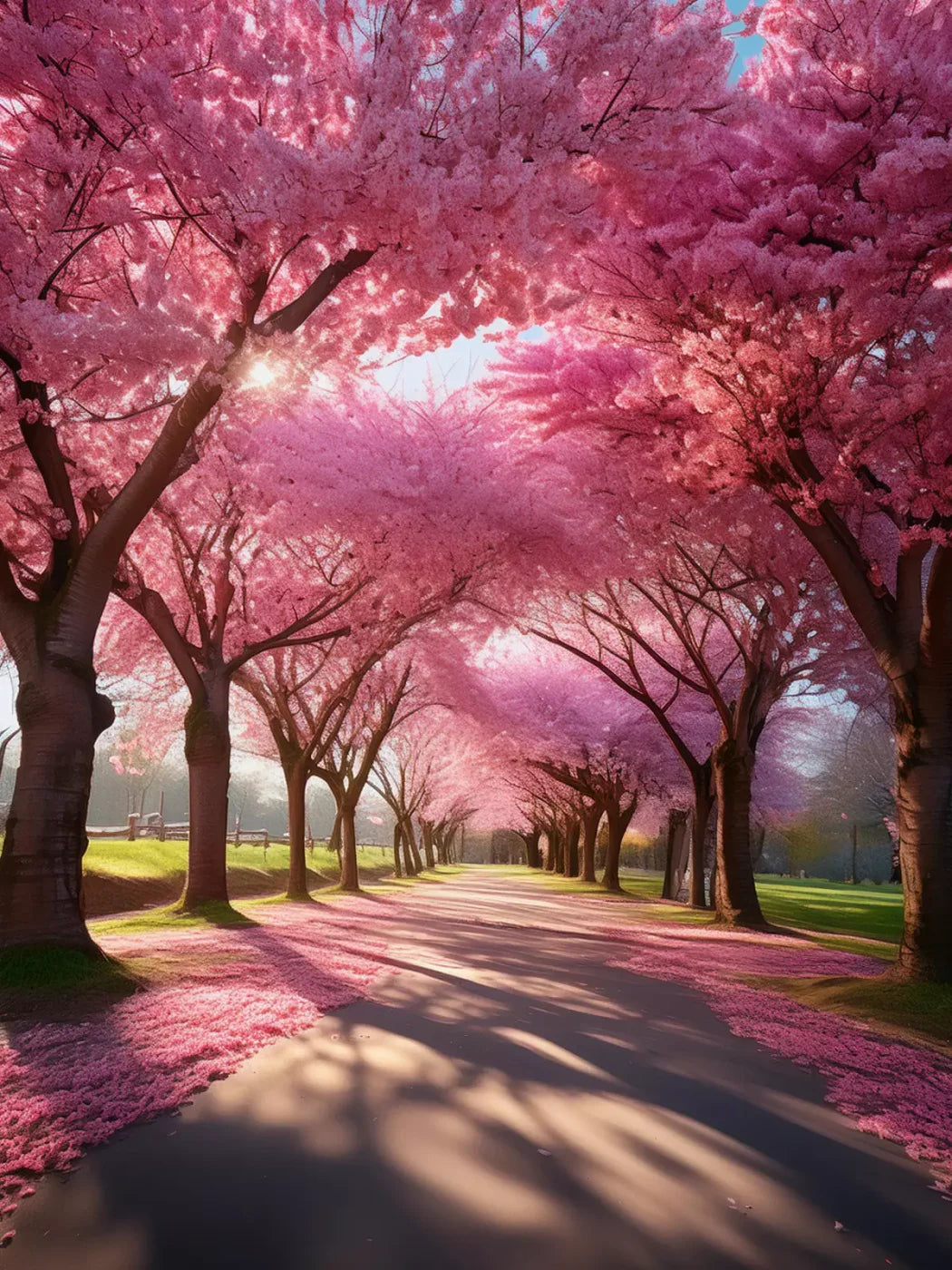 Pink Trees 6’X8’ Fleece (72 X 96 Inch) Backdrop