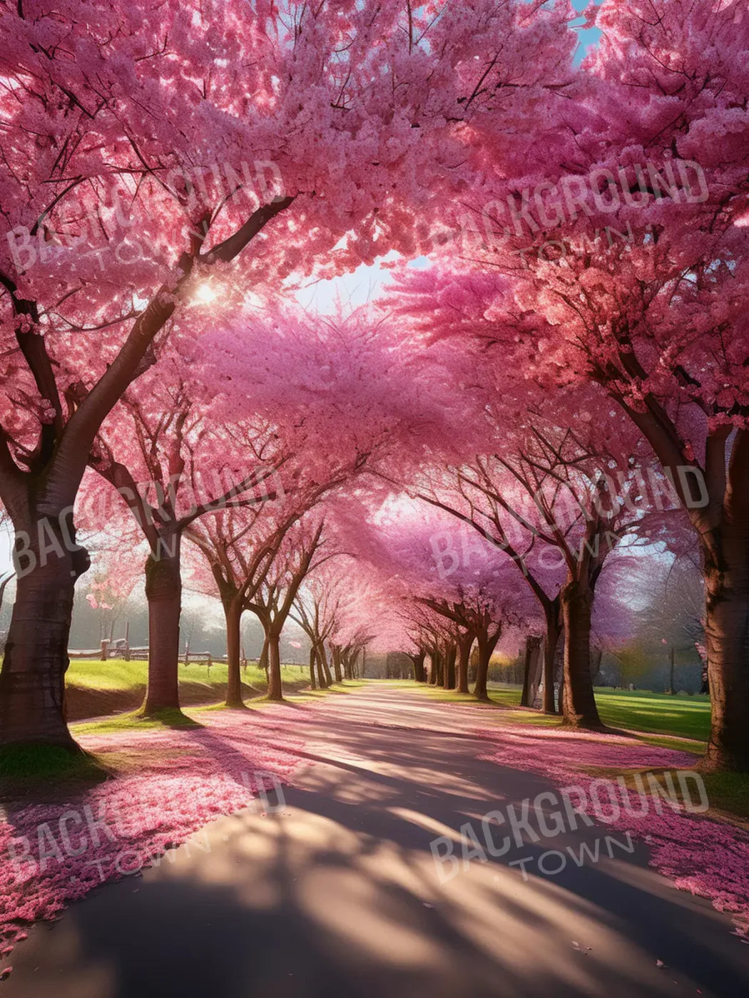 Pink Trees 6’X8’ Fleece (72 X 96 Inch) Backdrop