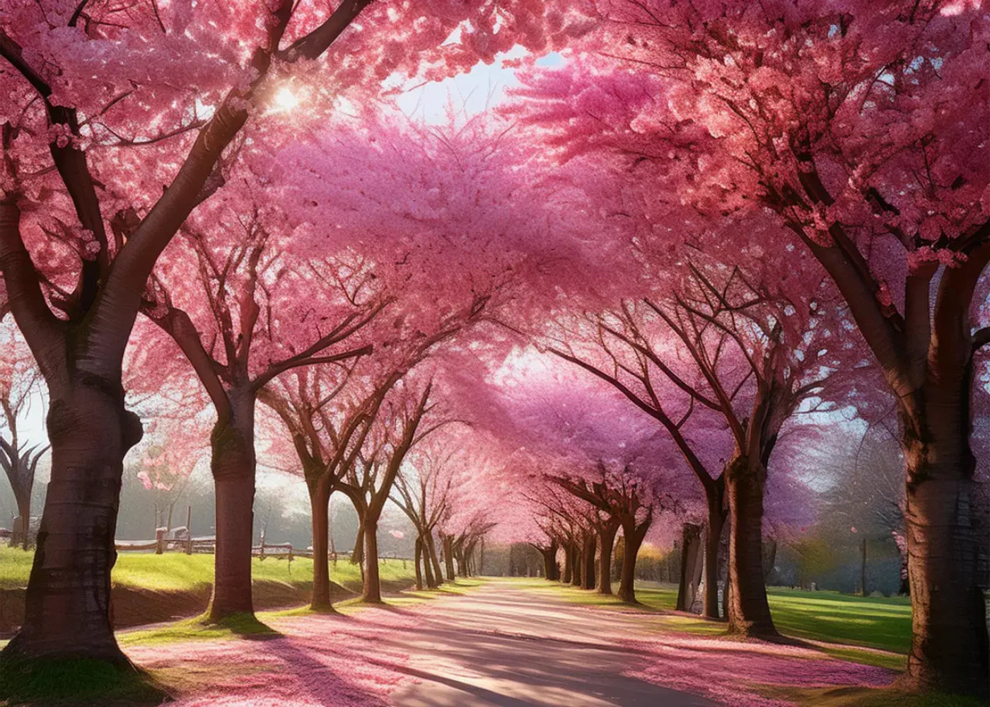 Pink Trees 7’X5’ Ultracloth (84 X 60 Inch) Backdrop