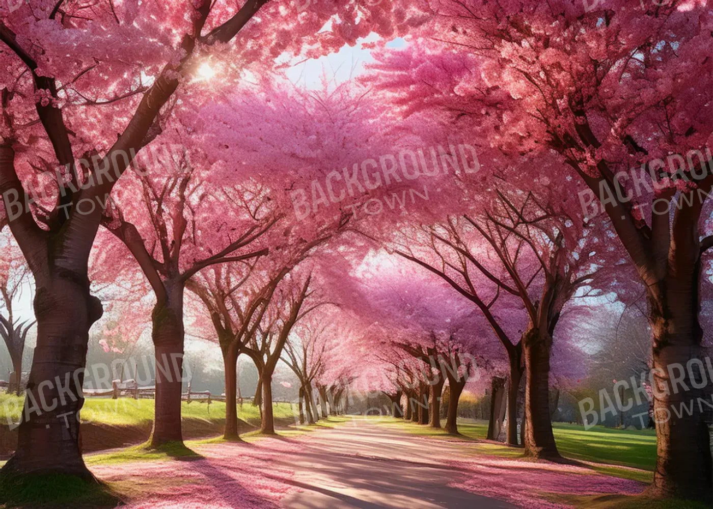 Pink Trees 7’X5’ Ultracloth (84 X 60 Inch) Backdrop