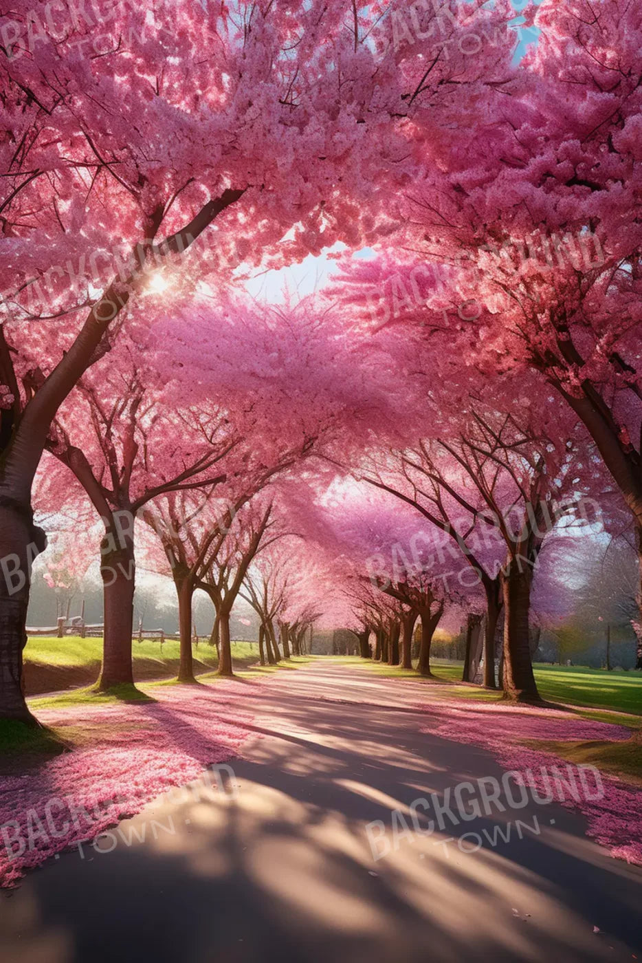 Pink Trees 8’X12’ Ultracloth (96 X 144 Inch) Backdrop