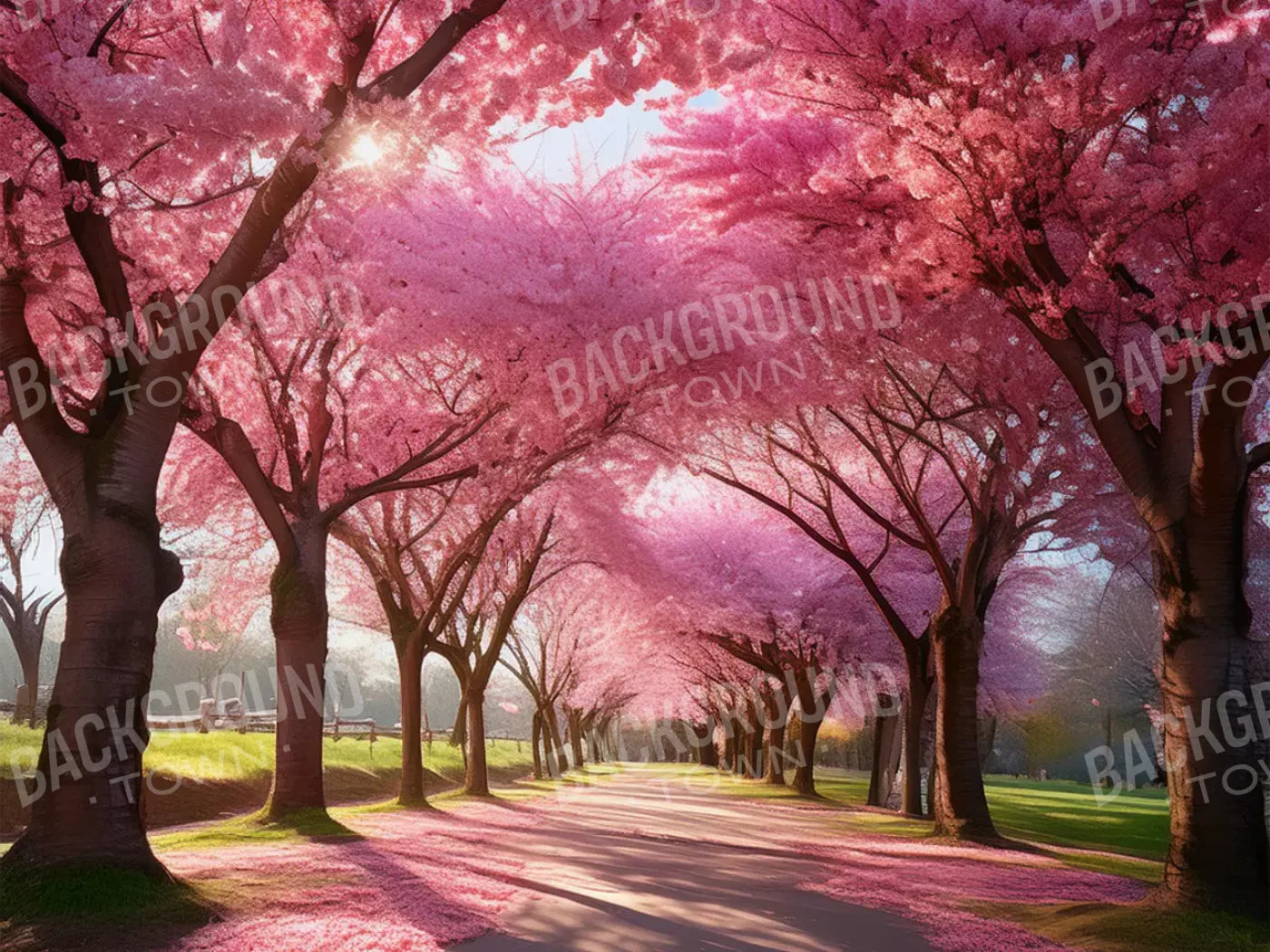 Pink Trees 8’X6’ Fleece (96 X 72 Inch) Backdrop