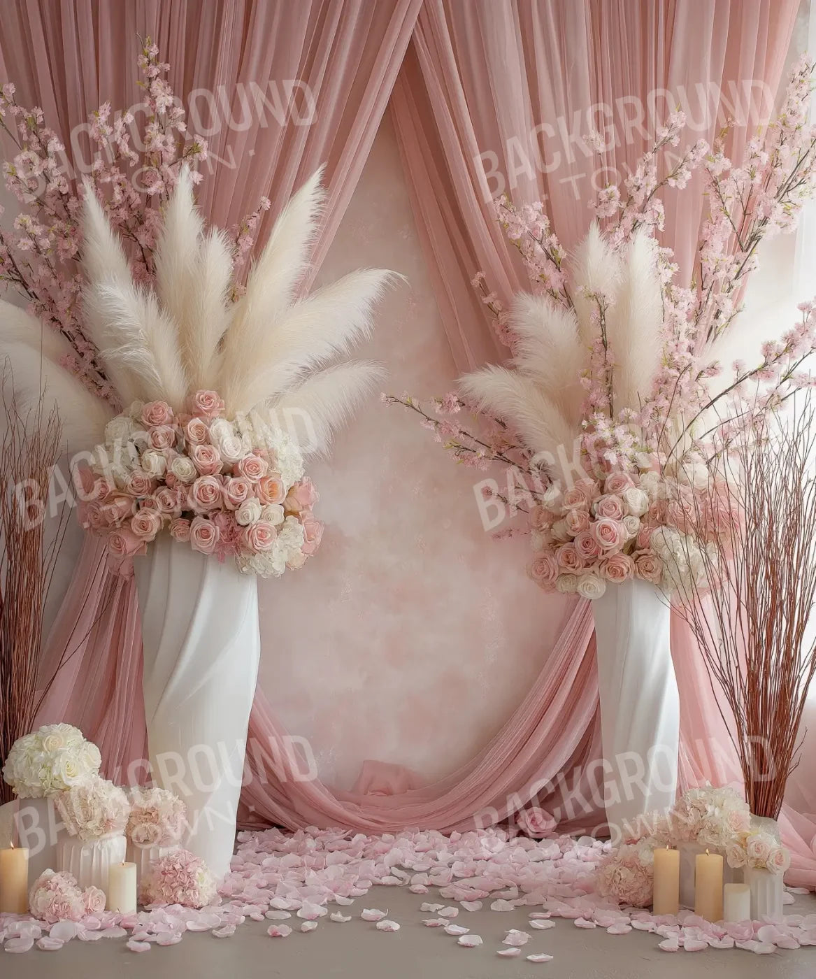 Pink Vases 10’x12’ UltraCloth (120 x 144 inch) Backdrop