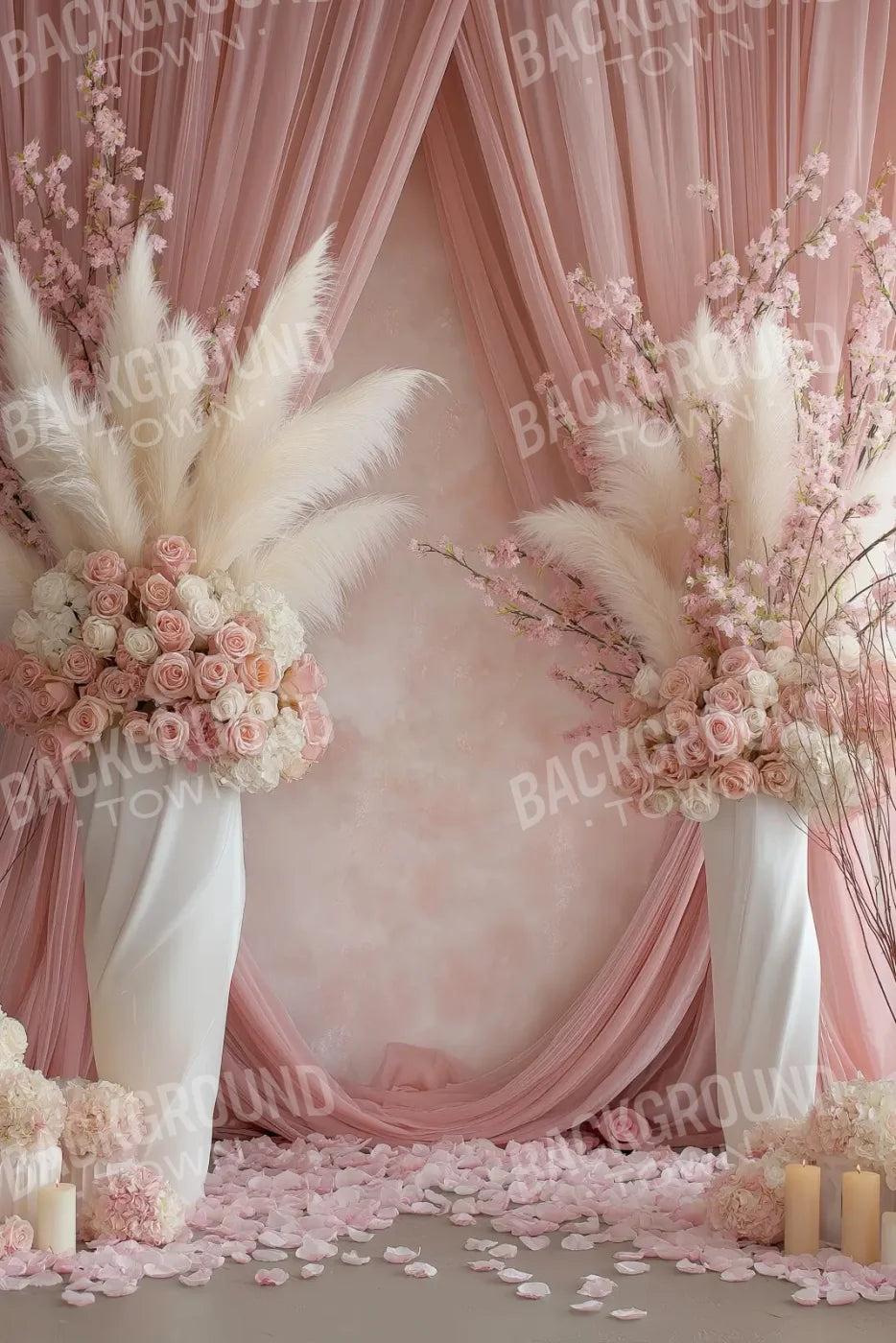 Pink Vases 8’x12’ UltraCloth (96 x 144 inch) Backdrop