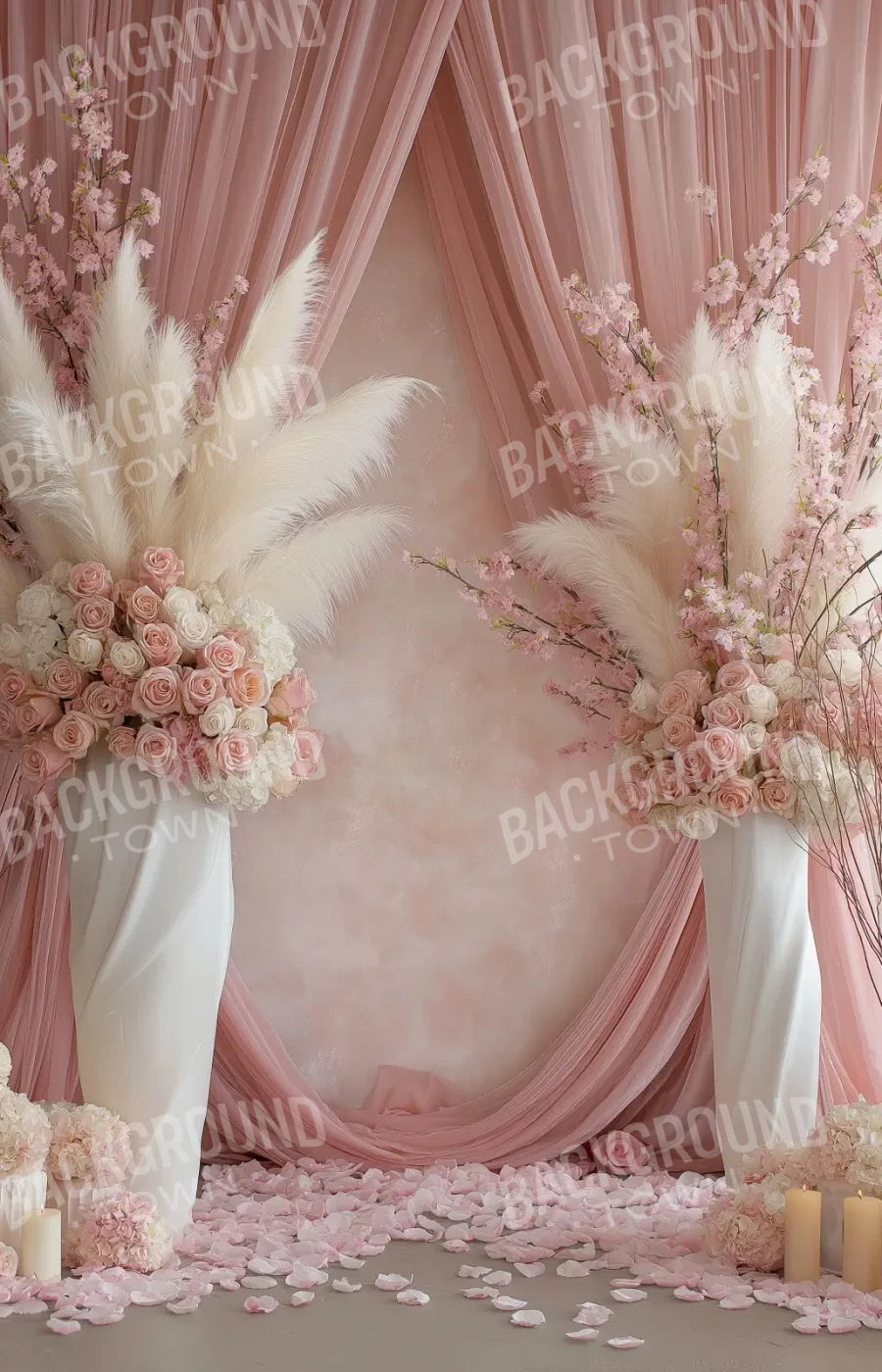 Pink Vases 9’x14’ UltraCloth (108 x 168 inch) Backdrop