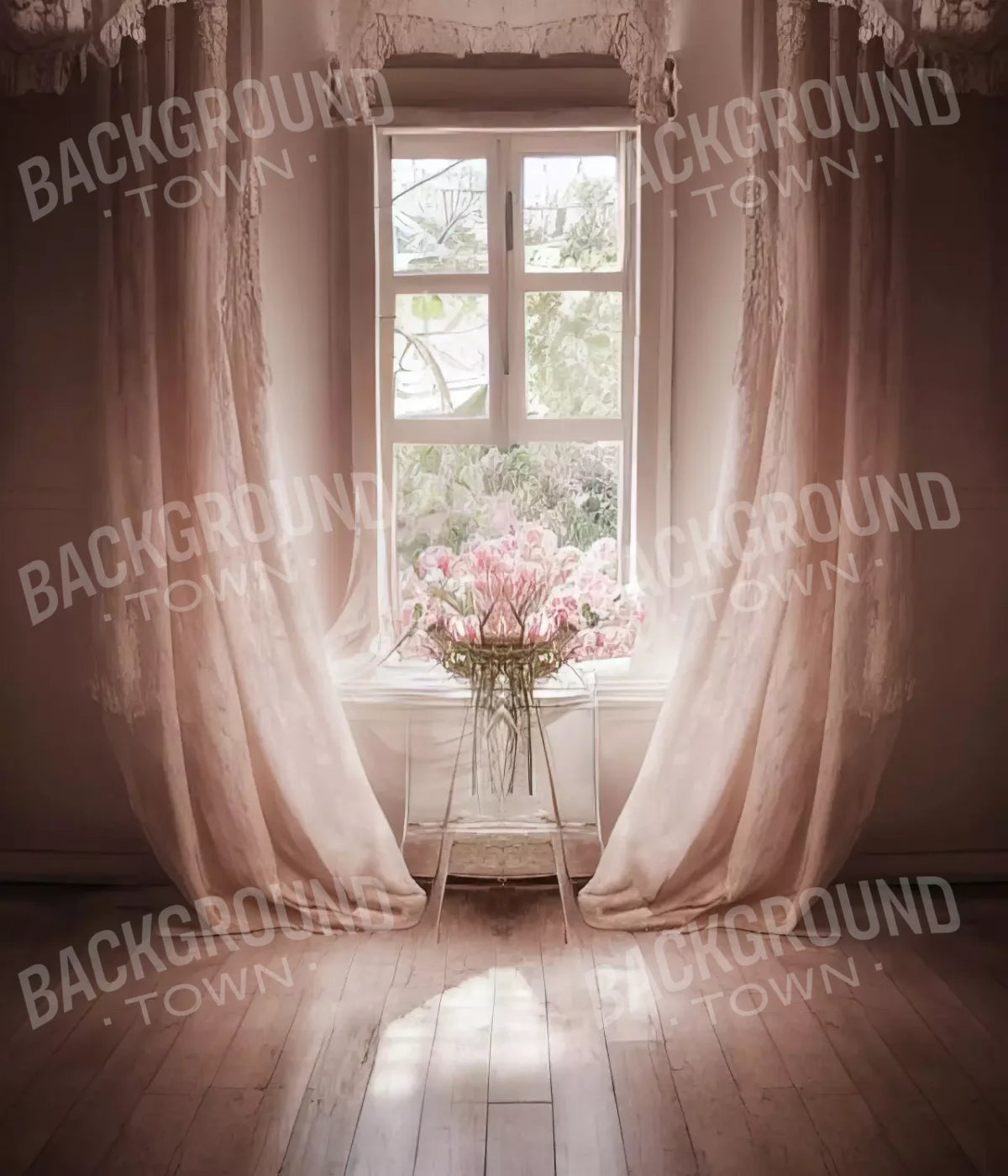 Pink Room 10X12 Ultracloth ( 120 X 144 Inch ) Backdrop