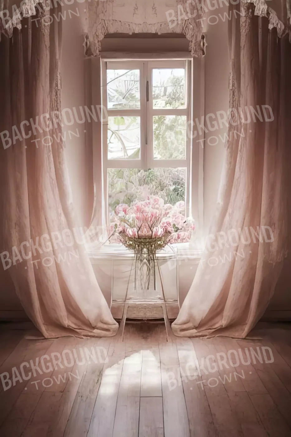 Pink Room 5X8 Ultracloth ( 60 X 96 Inch ) Backdrop