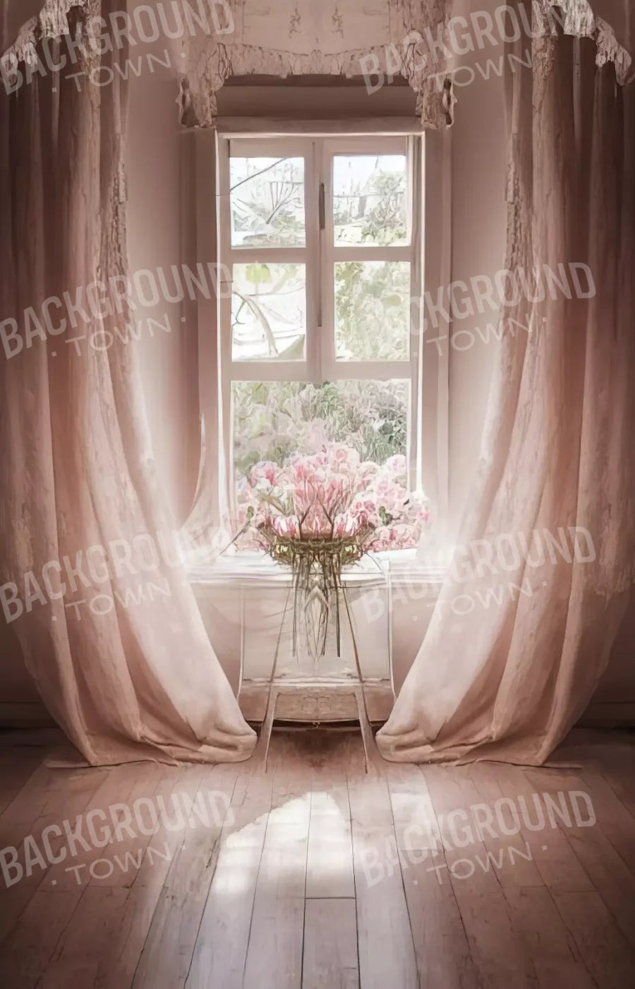 Pink Room 8X12 Ultracloth ( 96 X 144 Inch ) Backdrop