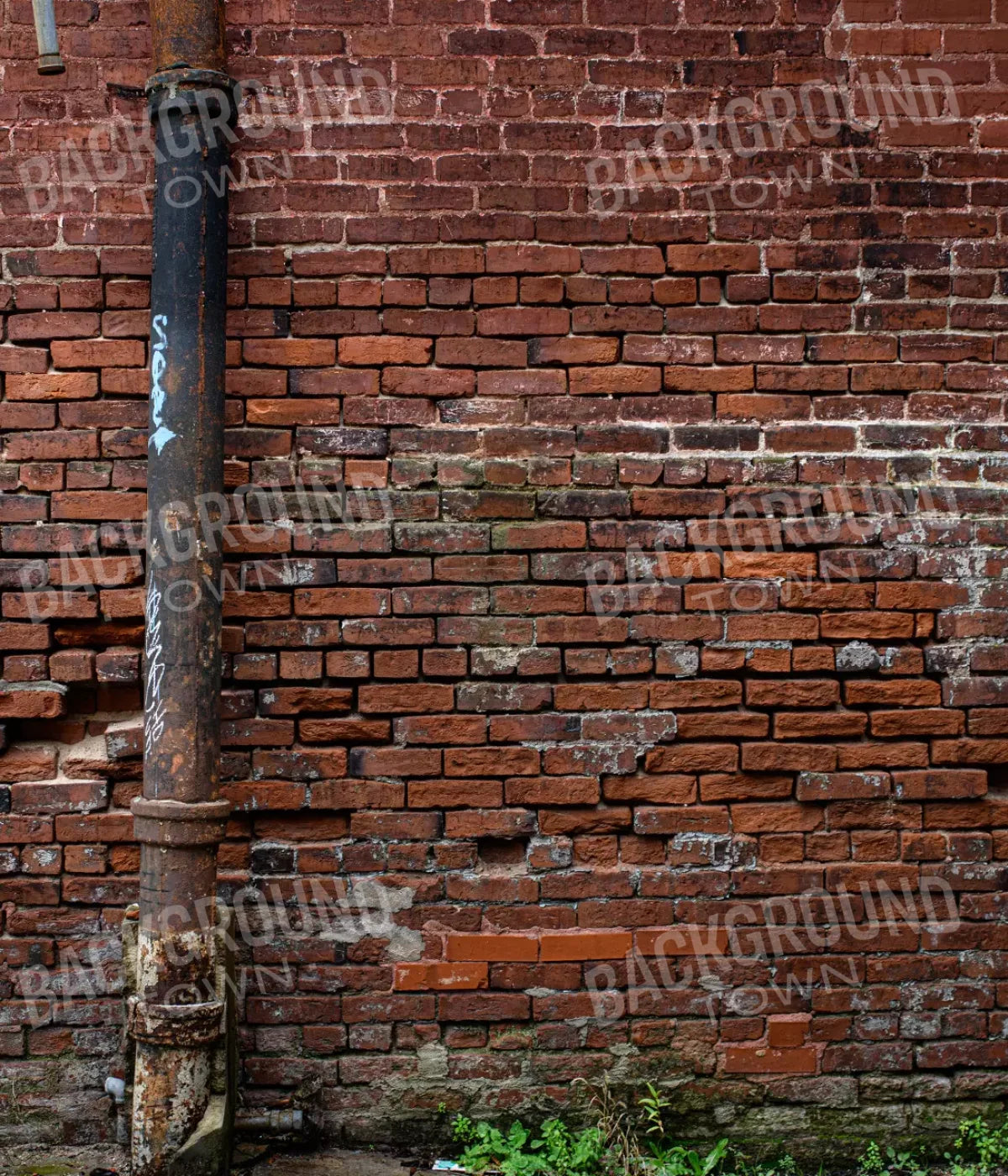 Pipe On Brick 10’X12’ Ultracloth (120 X 144 Inch) Backdrop