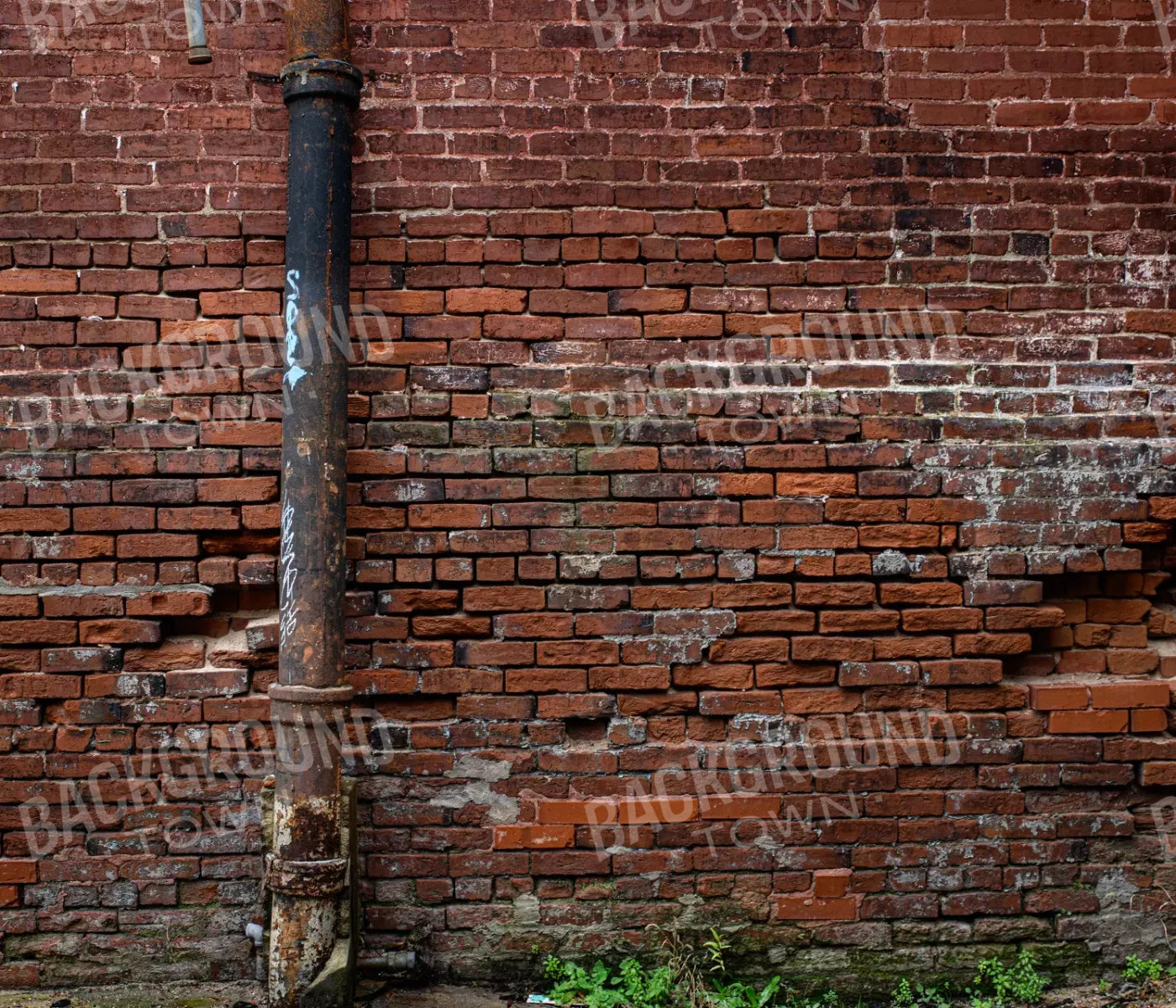 Pipe On Brick 12’X10’ Ultracloth (144 X 120 Inch) Backdrop