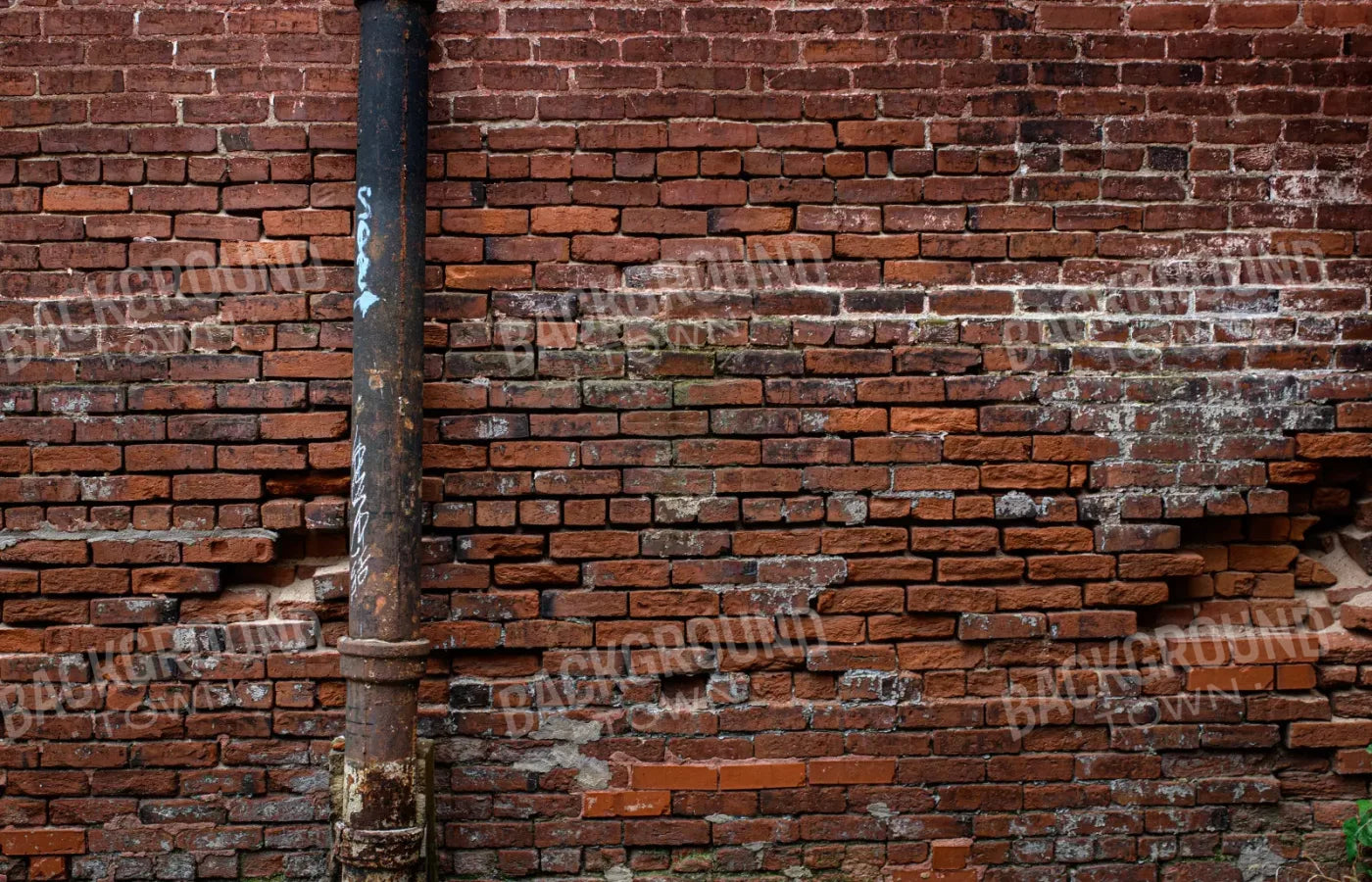 Pipe On Brick 12’X8’ Ultracloth (144 X 96 Inch) Backdrop