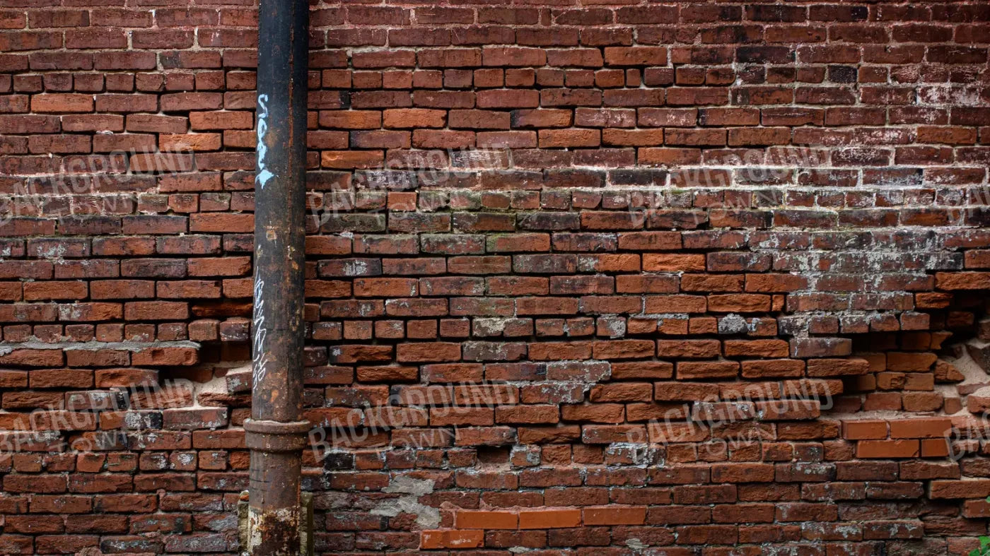 Pipe On Brick 14’X8’ Ultracloth (168 X 96 Inch) Backdrop