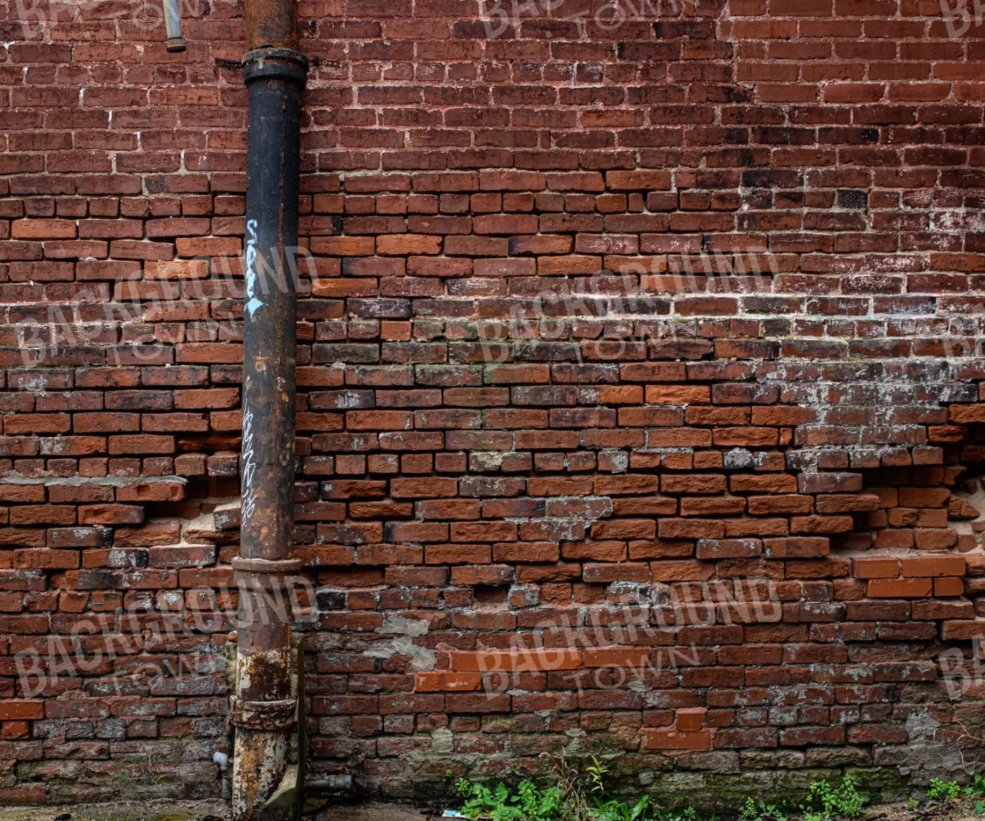 Pipe On Brick 5’X4’2’ Fleece (60 X 50 Inch) Backdrop