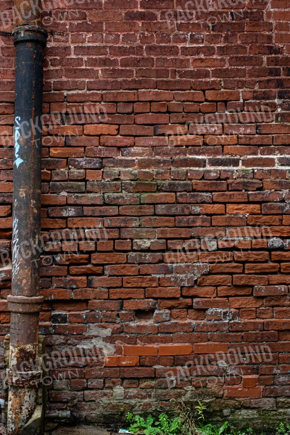 Pipe On Brick 5’X8’ Ultracloth (60 X 96 Inch) Backdrop