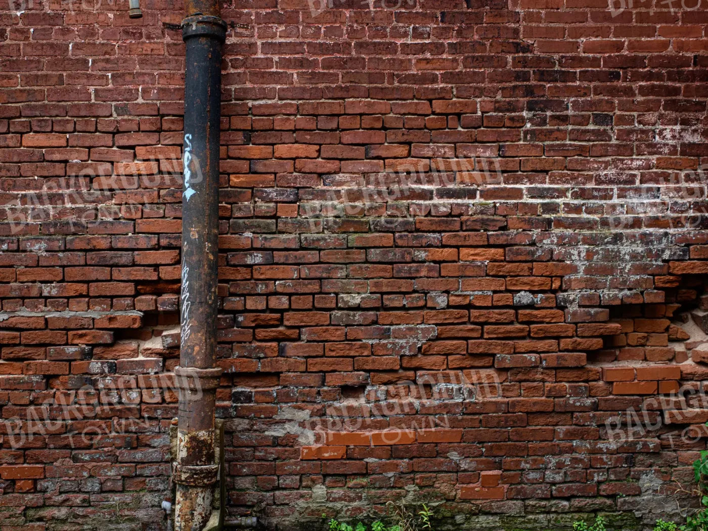 Pipe On Brick 6’8’X5’ Fleece (80 X 60 Inch) Backdrop