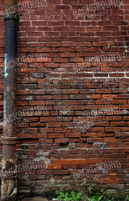 Pipe On Brick 8’X12’ Ultracloth (96 X 144 Inch) Backdrop