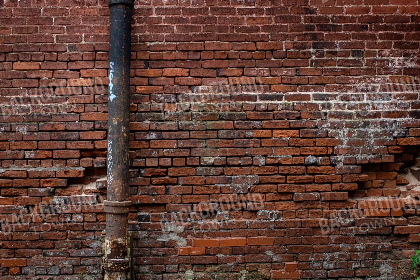 Pipe On Brick 8’X5’ Ultracloth (96 X 60 Inch) Backdrop