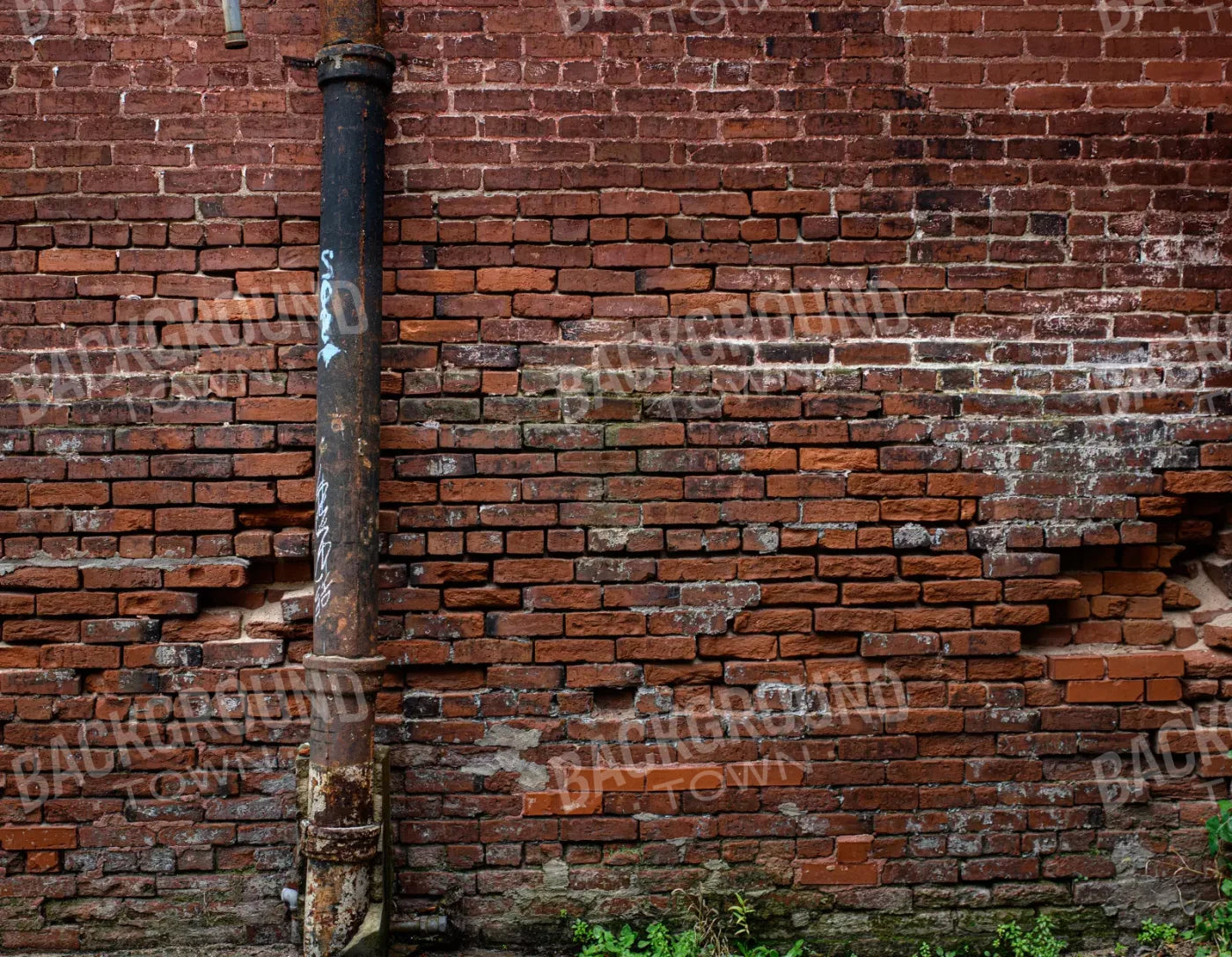 Pipe On Brick 8’X6’ Fleece (96 X 72 Inch) Backdrop