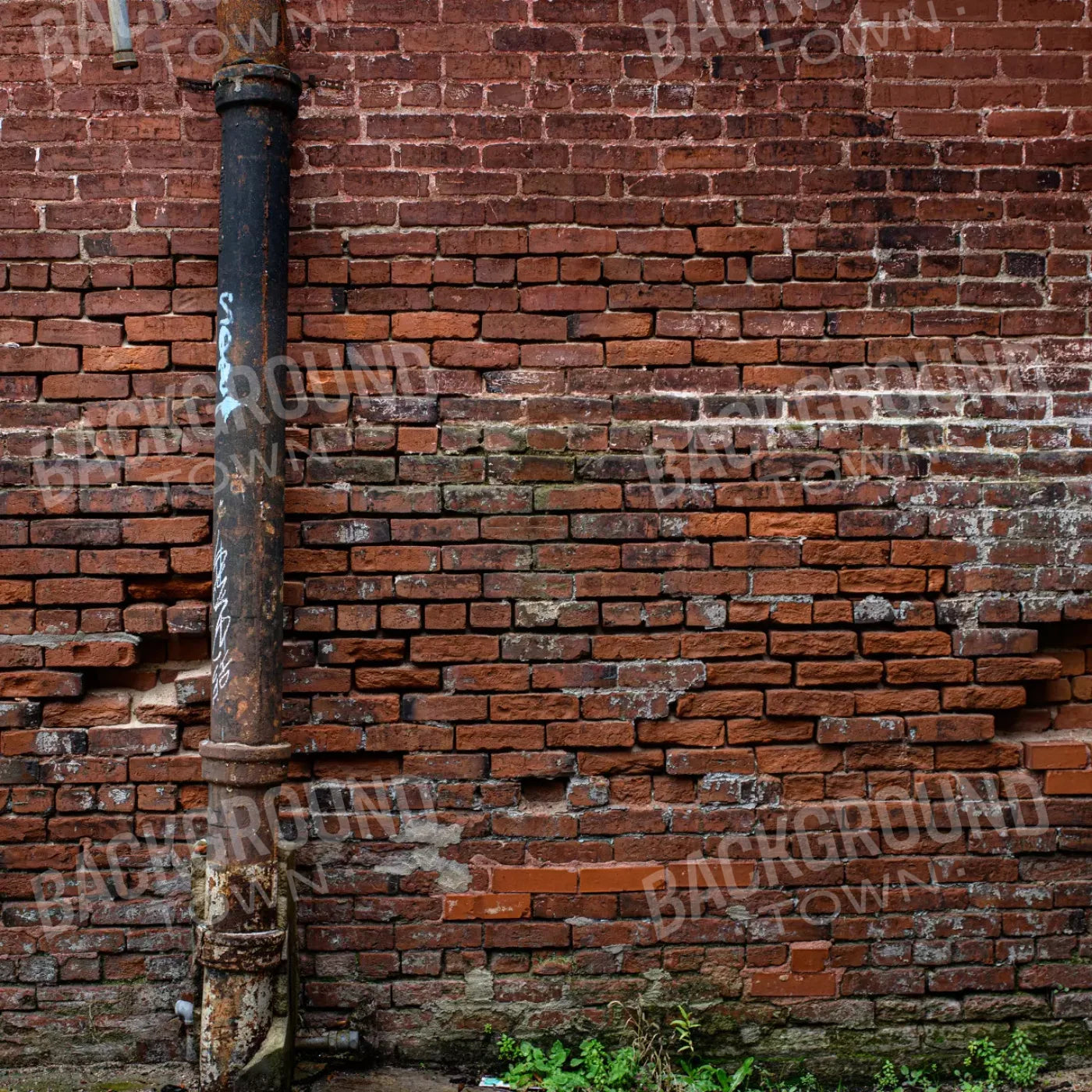 Pipe On Brick 8’X8’ Fleece (96 X Inch) Backdrop