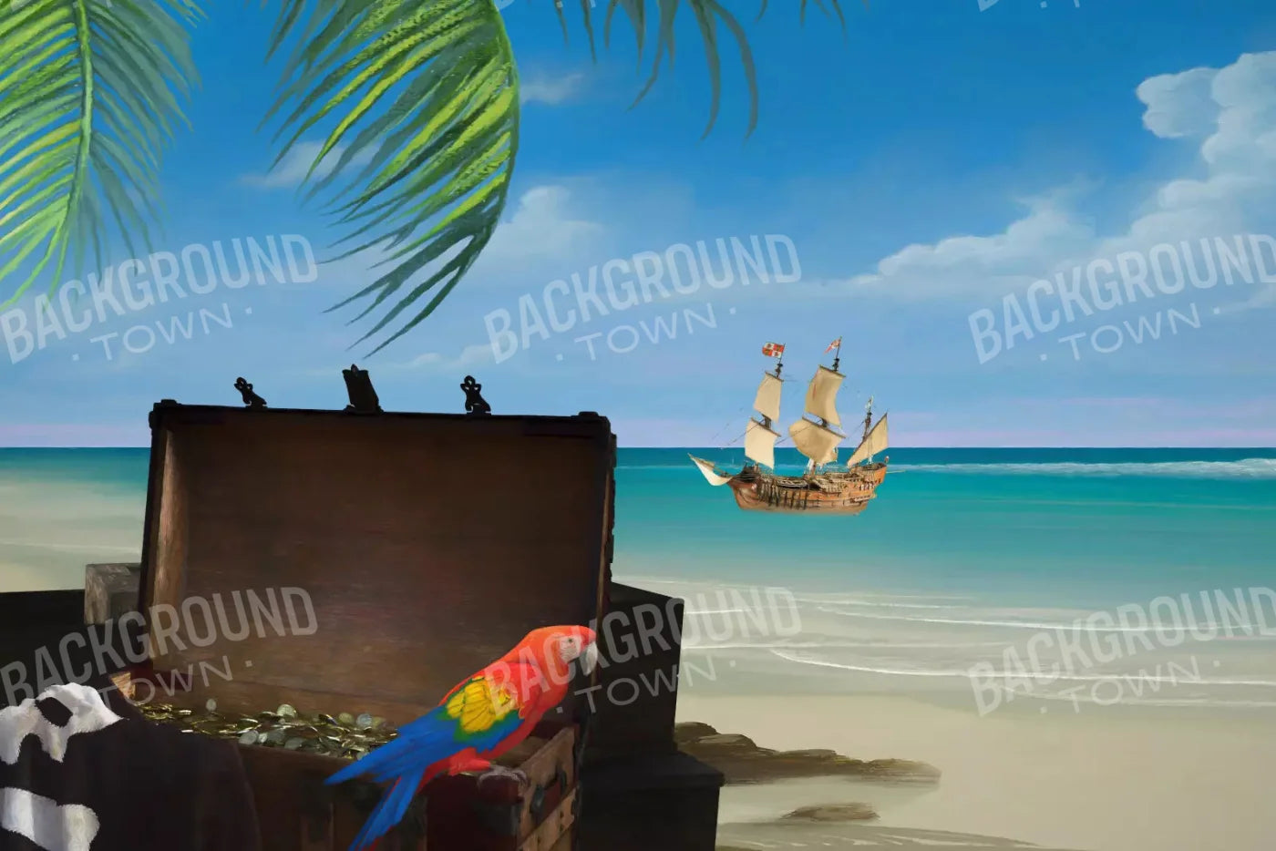 Pirates Life 8X5 Ultracloth ( 96 X 60 Inch ) Backdrop