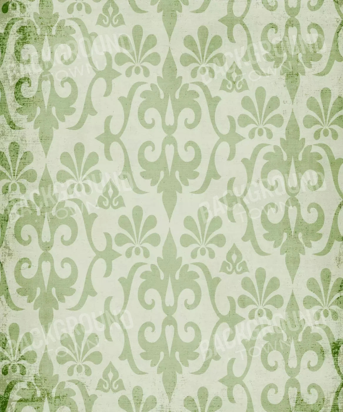 Green Damask Backdrop for Photography